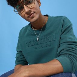 Difference of Opinion Men Typography Oversized Fleece Sweatshirt-picture-30