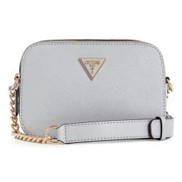 Guess Lavender Grey Solid Noelle Crossbody Camera Bag-13