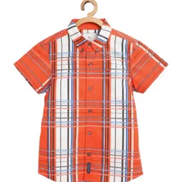 Cherry Crumble By Nitt Hyman Kids Multicolor Cotton Plaid Pattern Shirt-picture-12