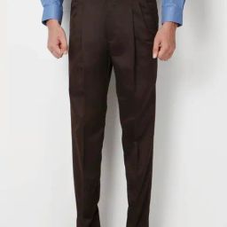 Peter England Brown Regular Fit Trousers-image-89