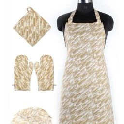House This Aahar Beige & White Cotton Kitchen Set-picture-17