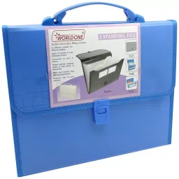 Worldone A4 Size Expanding File with Handle & Lock - FL09H-18