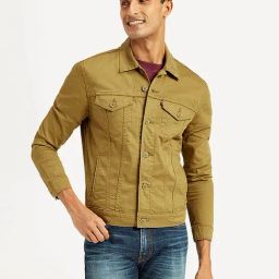 Levi's Men's Tan Spread Collar Trucker Jacket-image-63