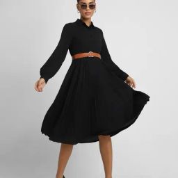 Forever 21 Black Midi Dress-picture-2