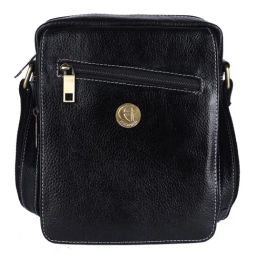 HiLEDER 100% Pure Genuine Leather Messenger Shoulder Handbag 9 inches Sling Cross Body Travel Office Tablet Flap with Chain Compartment Bag for Men and Women, Black-image-37
