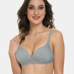 Tweens Grey Under Wired Padded T-Shirt Bra-image-1