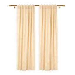 Home4U Aurear Beige Cotton 7 ft. Door Curtains - Set of 2-21