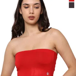 Bamboology Women Pack of 2 Full Coverage Non Padded Bandeau Bra-12
