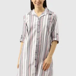 Clt.s White Striped Night Dress-picture-31