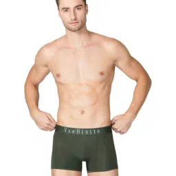 Van Heusen Swift Dry Breathable Solid AIR Series Active Trunks - Olive Forest-17