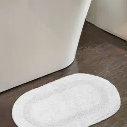 Saral Home Abstract Ivory Cotton Multiuse Bath Mats - Set of 2-image-59