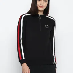 Allen Solly Black Striped Sweatshirt-image-55