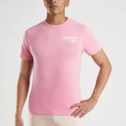 Reebok Pink Slim Fit Logo Printed Sport T-Shirt-image-40