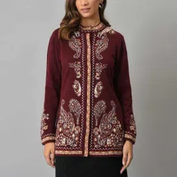 W Red Printed Cardigan-picture-11