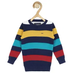 Allen Solly Kids Multicolor Self Design Full Sleeves Sweater-image-53