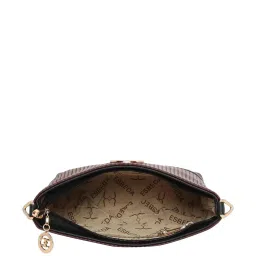 Esbeda Brown Textured Sling Handbag image 3