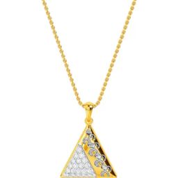 Kisna Diamond & Gold Jewellery 18k Lyr Pendant-picture-9