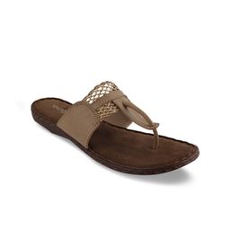 VALIOSAA Women Brown Solid Open-Toe Flats-48