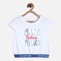 MINIKLUB White Baby Girls Short Sleeve Knit Top-image-83
