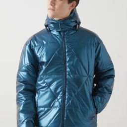 Bewakoof Teal Blue Relaxed Fit Solid Oversized Puffer Jacket-picture-26