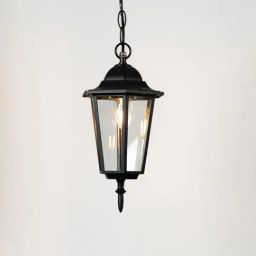 Whispering Homes Black Metal Paris Outdoor Hanging Light - Small-image-24