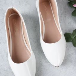 Iconics Women's White Flat Ballets-image-10