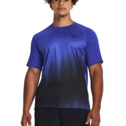 Under Armour Blue Loose Fit Printed Sports T-Shirt-image-49