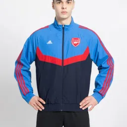 adidas AFC Blue Regular Fit Sports Track Jacket-picture-7