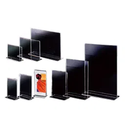 AS ONE Double-Sided Sign Holder Photo 2L Version Tpye W12.9×D7.3×H18.3 cm Transparent Acrylic, 61-207-4-11 (Set of 12 pcs)-42