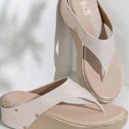 Inc.5 Women's Rose Gold Thong Wedges-image-60