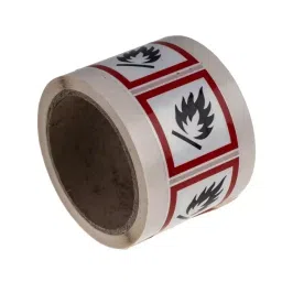 RS PRO Black/Red Safety Labels 50 mm x 50 mm Model No 7632156 (1 Roll of 250)-image-46