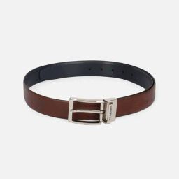 Van Heusen Brown Leather Solid Waist Belt-image-81