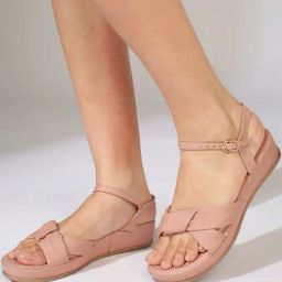 Inc.5 Women's Peach Ankle Strap Wedges-image-29