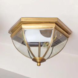 Kapoor Lamp Shades Glass & Brass Optica Ceiling Light-19