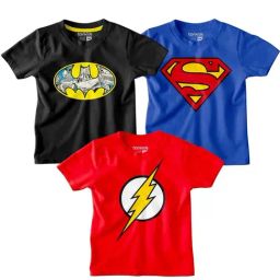Bonkids Boys Pack Of 3 Graphic Printed Cotton T-Shirt-picture-1
