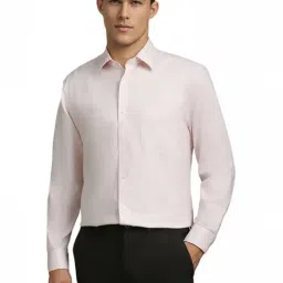Louis Philippe Pink Regular Fit Texture Shirt-image-84