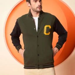 Club York Green Regular Fit Colorblock Jacket-image-39