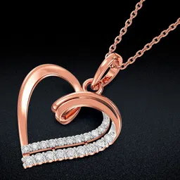 Joyalukkas Subtle Heart Diamond Pendant-2.55 gm-image-33