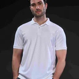 MAXZONE Men Geometric Printed Polo Collar Cotton T-shirt-image-13
