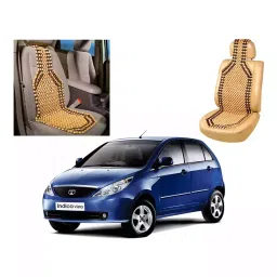 Auto Pearl Beige & Brown Velvet Car Cushion for HM Cielo, BBB40 (Pack of 2)-32