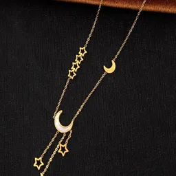 DressBerry Women Moon Charm Chain-45