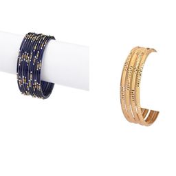 SOMIL Set of 16 Blue Alloy Artificial Stones & Beads Bangles-image-103
