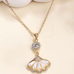 Estele Set Of 2 Gold-Plated Artificial Stones Studded Contemporary Pendants-picture-1
