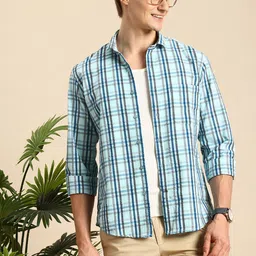 Mast & Harbour Seersucker Tartan Checks Opaque Casual Shirt-picture-14