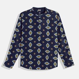Allen Solly Junior Boys Ethnic Motifs Printed Pure Cotton Casual Shirt-image-15