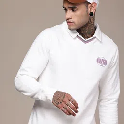 WROGN Shirt Collar Sweatshirt-image-70