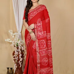 DipDiya Ethnic Motifs Pure Cotton Handloom Taant Saree-picture-40