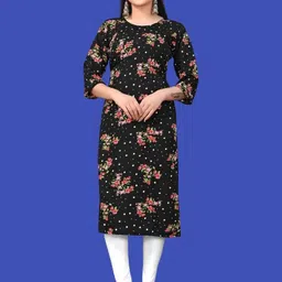 MANTRA DESIGNER Women Black Crepe Kurtas-picture-34