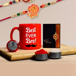 DeoDap Unisex 4 Pieces Rakhi Gift Set-image-68