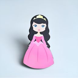 Pinch of Pretty Black & Pink Wooden Princess Knob-41